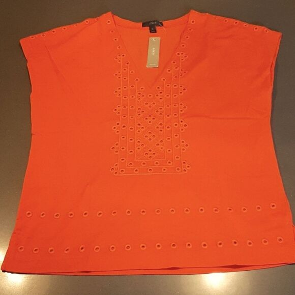 J. Crew Tops - J.Crew Red Orange Tank Shirt